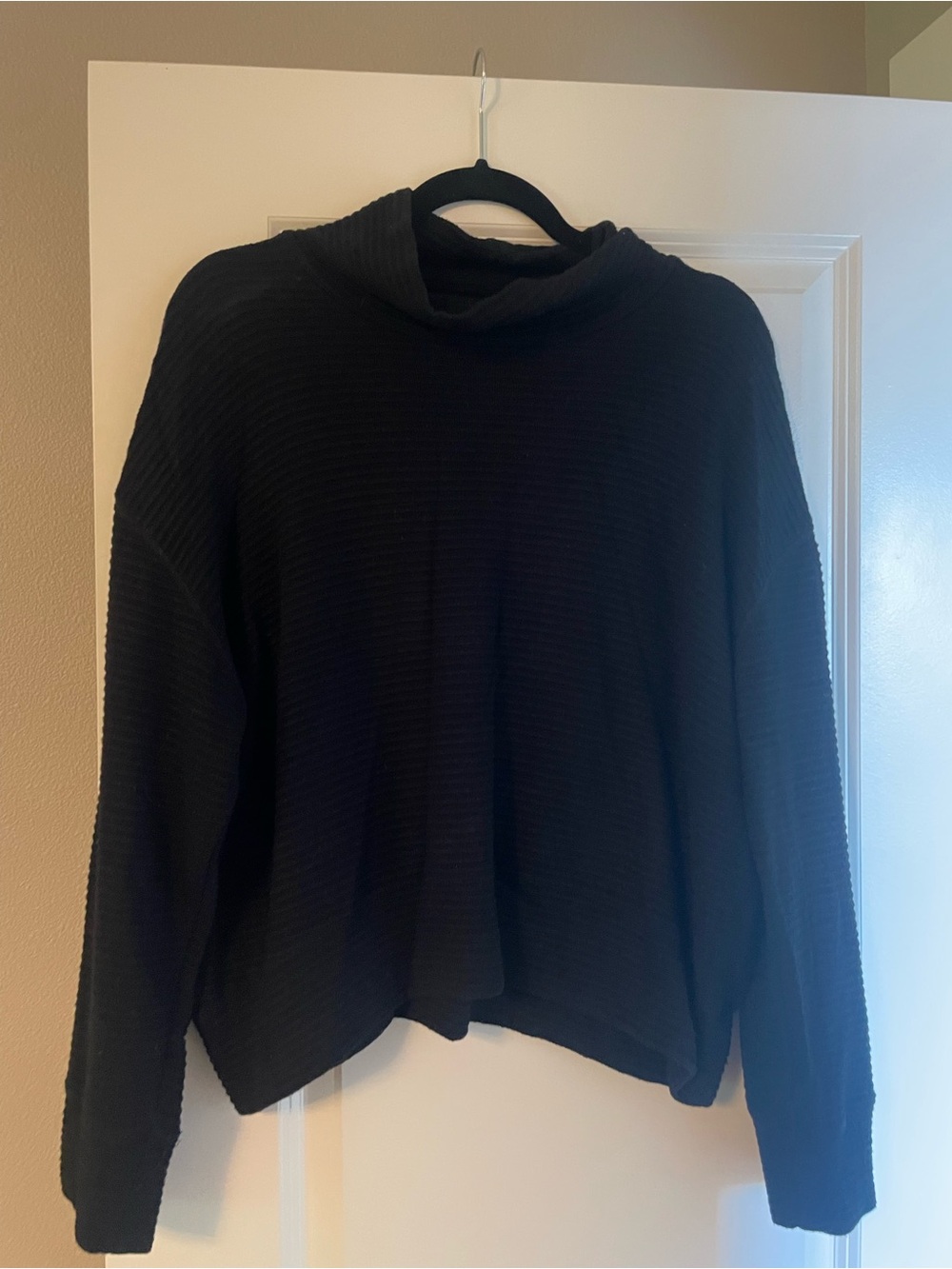 Karen Kane Black Ribbed Turtleneck Sweater